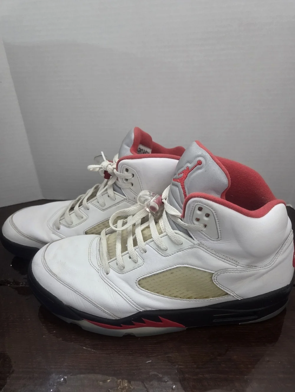 Nike Air Jordan Retro 5 Fire Red Basketball Sneakers In Size 14